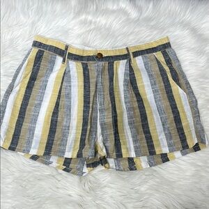 New Imperfects Striped Yellow and Gray Women's Shorts size 28